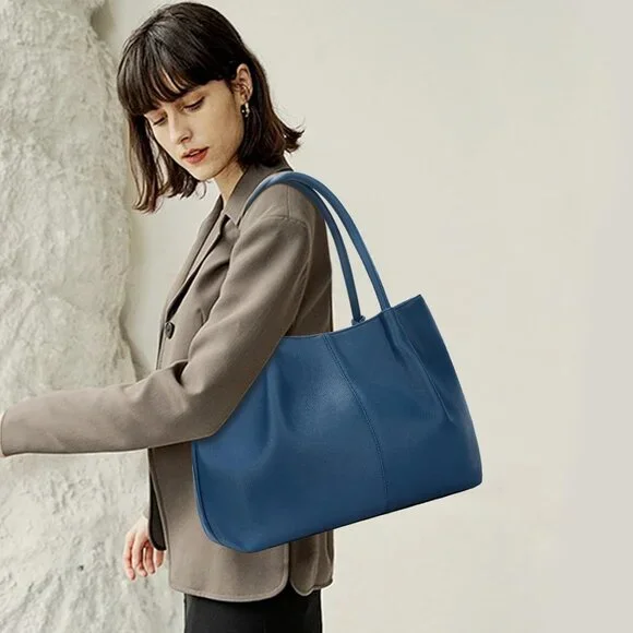 Tote Bag for Women Vegan Leather Shoulder Purse Large Capacity Travel Bag